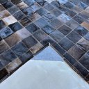 Ver imagem 3 de Tapete De Couro Marrom café 3,00x4,00 com borda peça 10x10cm