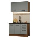 Ver imagem 3 de Armário de Cozinha Compacta 120cm Rustic/Cinza Agata Madesa 01