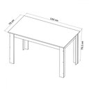 Ver imagem 4 de Mesa de Jantar 4 Lugares Malbec Mel/grafite - Viero Móveis