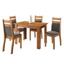 Ver imagem 2 de Mesa de Jantar 4 Lugares Malbec Mel/grafite - Viero Móveis