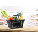 Ver imagem 4 de Cesta Cestinha Plastica Preta Reforçada Supermercado Mercado 16 Litros