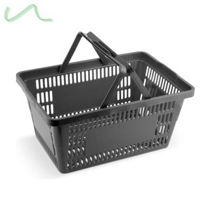 Cesta Cestinha Plastica Preta Reforçada Supermercado Mercado 16 Litros