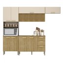 Ver imagem 2 de Cozinha Compacta Urbane 12 Portas 2 Gavetas Ripado 3d Freijo/vanilla - Kits Paraná