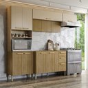 Ver imagem 1 de Cozinha Compacta Urbane 12 Portas 2 Gavetas Ripado 3d Freijo/vanilla - Kits Paraná