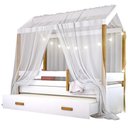Ver imagem 3 de Bicama Montessoriana Solteiro Vértice com Fio de Luz MDF Branco Divaloto Móveis