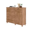 Ver imagem 1 de Cômoda Sapateira Ibiza Plus 5 Gavetas 1 Porta Carvalho - Móveis Lanza