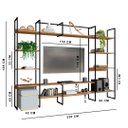 Ver imagem 2 de Conjunto de Estantes para Sala de Tv Urban 250 Cm