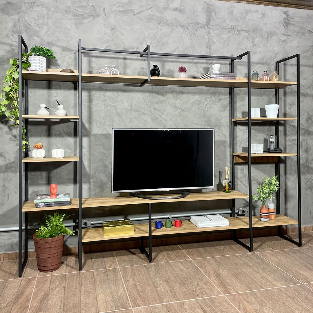 Conjunto de Estantes para Sala de Tv Urban 250 Cm - 5