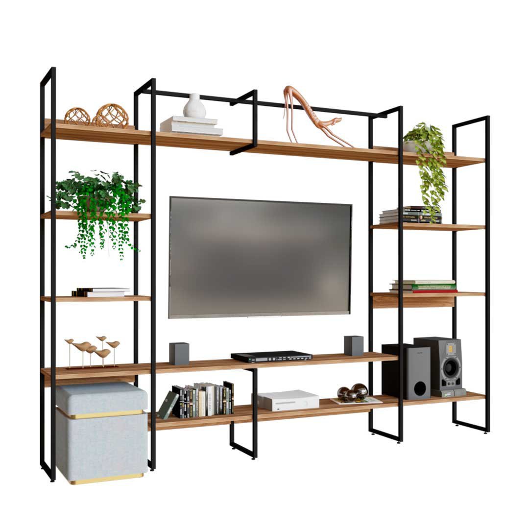 Conjunto de Estantes para Sala de Tv Urban 250 Cm - 10