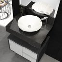Ver imagem 4 de Bancada em Porcelanato para Banheiro 60cm Pró para Cuba de Apoio Yescasa Preto/Black