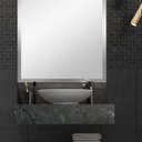 Ver imagem 1 de Bancada em Porcelanato para Banheiro 60cm Pró para Cuba de Apoio Yescasa Preto/Black