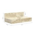 Ver imagem 3 de Bancada em Porcelanato para Banheiro 60cm Pró para Cuba de Apoio Bege/Travertino Yescasa