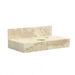 Bancada em Porcelanato para Banheiro 60cm Pró para Cuba de Apoio 