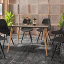 Ver imagem 3 de Mesa Sala de Jantar 120cm Tampo sem Vidro Veneza C14 Cinza Perola - Mpozenato Veneza Plus
