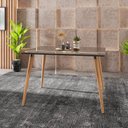 Ver imagem 2 de Mesa Sala de Jantar 120cm Tampo sem Vidro Veneza C14 Cinza Perola - Mpozenato Veneza Plus