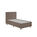 Ver imagem 4 de Kit Cama Box Solteiro e Cabeceira em Madeira Maciça Realeza Espresso Móveis Marrom