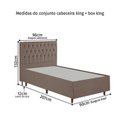 Ver imagem 5 de Kit Cama Box Solteiro e Cabeceira em Madeira Maciça Realeza Espresso Móveis Marrom