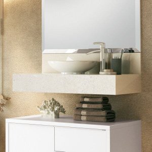 Bancada em Porcelanato para Banheiro 80cm Pró para Cuba de Apoio 