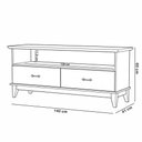 Ver imagem 7 de Kit Rack para Sala 140cm com Aparador Rústico 132cm Madeira Maciça Lira M06 Carvalho Fosco - Lyam