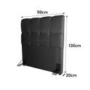 Ver imagem 2 de Cabeceira Cama Box Solteiro 98cm Suede Velut Preto - King House
