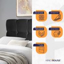 Ver imagem 3 de Cabeceira Cama Box Solteiro 98cm Suede Velut Preto - King House