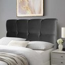Ver imagem 1 de Cabeceira Cama Box Solteiro 98cm Suede Velut Preto - King House