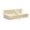 Ver imagem 2 de Bancada em Porcelanato para Banheiro 80cm Pró para Cuba de Apoio Bege/Travertino Yescasa