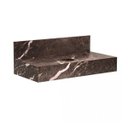 Ver imagem 2 de Bancada em Porcelanato para Banheiro 80cm Pró para Cuba de Apoio Marrom/Trufa