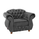 Ver imagem 1 de Poltrona Chesterfield Merlo Suede Cinza / Decoracao , Sala estar, tv, recepção, barbearia