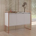 Ver imagem 2 de Buffet Monet Industrial 3 Portas 120cm Branco Cobre Plata Móveis