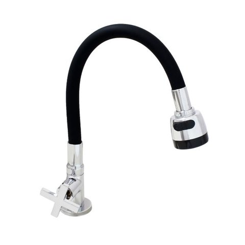 Torneira Cozinha Mesa Flexível Preto C29C Duplo Jato Gourmet