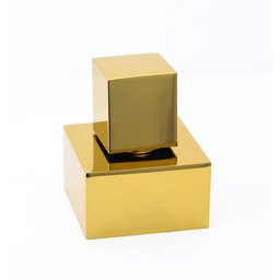 Acabamento para Registro Samer Metais Quadrado 1.1/2 Dourado Estria Deca - 1
