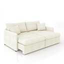 Ver imagem 6 de Sofá Reclinável e Retrátil Gandalf Bipartido 254cm Caixa Zero com Almofadas Bouclê Off White G33 - G