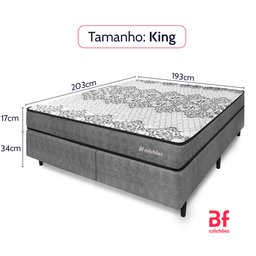 Cama Box King Ortopédico Firme Sleep Time  193x203x51 Bf Colchões - 6