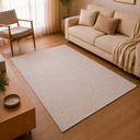 Ver imagem 1 de Tapete Decorativo Sala Quarto Coleção Fibras de Afeto Cinza Off White 1,40 x 2,00
