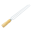 Ver imagem 2 de Kit 3 Espetos Triplo Tridente para Churrasqueira Churrasco Slim Fino - Marigrill