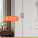 Ver imagem 6 de Guarda Roupas Solteiro 7 Portas 2 Gavetas Branco Maya