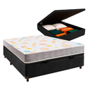Ver imagem 1 de Conjunto Cama Box Bau Preto Casal + Colchão D20 D20 Inducol