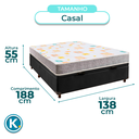 Ver imagem 3 de Conjunto Cama Box Bau Preto Casal + Colchão D20 D20 Inducol