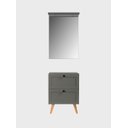 Ver imagem 1 de Gabinete para Banheiro com Tampo e Espelheira 60cm Retro Mdf Verde Milano - On Móveis