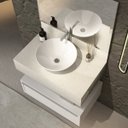 Ver imagem 4 de Bancada em Porcelanato para Banheiro 80cm Max para Cuba de Apoio 