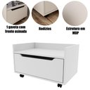 Ver imagem 2 de Balcão para Gabinete de Banheiro 1 Gaveta com Rodízio Branco