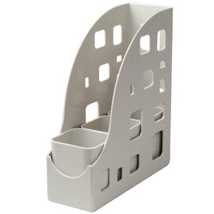 Kit Ambiente 4 em 1 Porta Objetos Organizador Multiuso Mesa Escritório Cinza Dello
