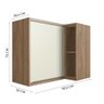 Aéreo de Canto, Cozinha Modular 100% MDF Édez Uno, Off White e Louro Freijó - 5
