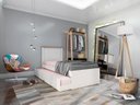 Ver imagem 4 de Bicama Solteiro Hop Roberta Off White Madeira Cama Auxiliar Mdf/mdp