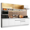 Ver imagem 3 de Armário de Cozinha Completa 300cm Branco Verona Madesa XA01