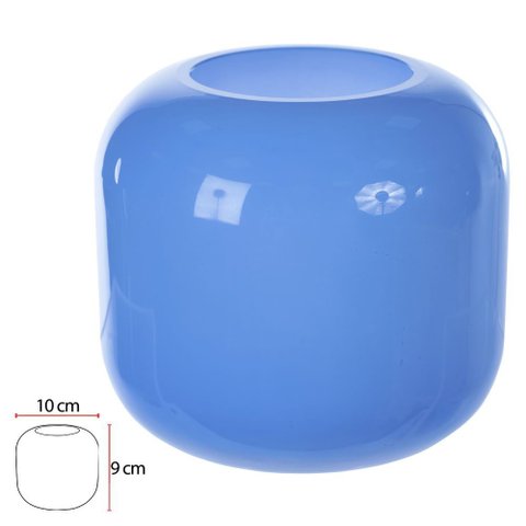 Vaso Decorativo Vidro 9cm 10d Azul Florarte Flor Arte