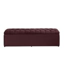 Ver imagem 1 de Calçadeira Baú Imperatriz 100 cm Suede Bordô