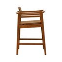 Ver imagem 3 de Banqueta Alta Bistrô Torii Madeira Maciça Amêndoa-madeira