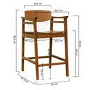 Ver mais imagens de Banqueta Alta Bistrô Torii Madeira Maciça Amêndoa-madeira